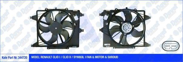 KALE 344720 Fan Motoru Renault Clio I / Clio Ii / Symbol I (Fan-Motor-Davlumbaz)